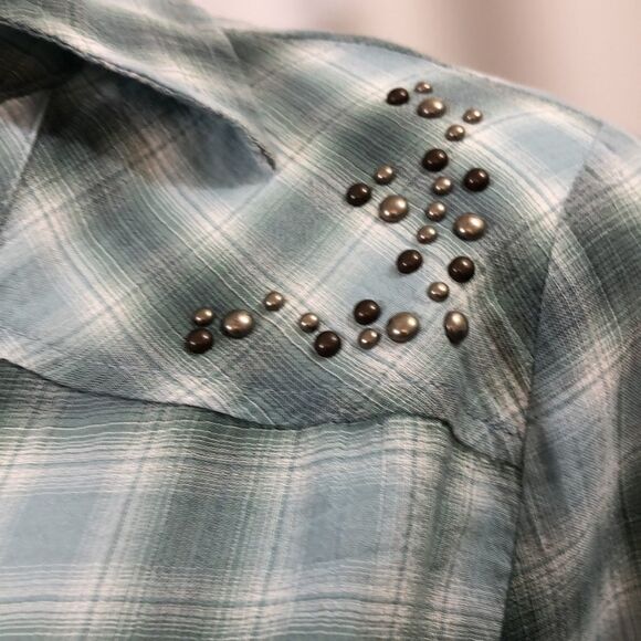 a.n.a. country western style long sleeve blouse - Picture 4 of 8